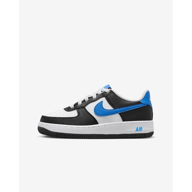 FN8008-001 Nike GS Air Force 1 Black White Light Photo Blue