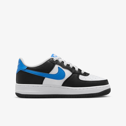 FN8008-001 Nike GS Air Force 1 Black White Light Photo Blue