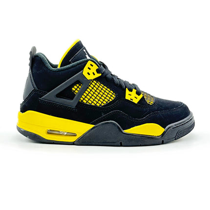 408452-017 Nike GS Air Jordan 4 Retro Thunder Black Gold Yellow