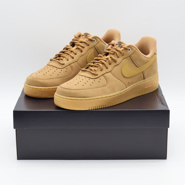 CJ9179-200 Nike Air Force 1 Low Flax Wheat Gum Light Brown Black (Men's)