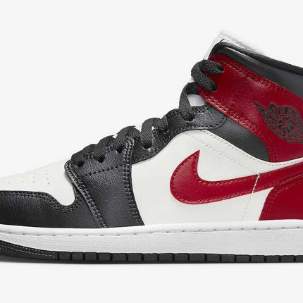 BQ6472-160 Nike Air Jordan 1 Mid Black Toe (Women's)