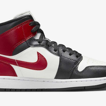 BQ6472-160 Nike Air Jordan 1 Mid Black Toe (Women's)