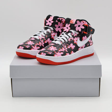 FQ3692-001 Nike GS Air Force 1 Mid EasyOn SE Black Pink Rise Picante Red