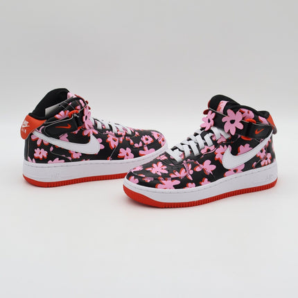 FQ3692-001 Nike GS Air Force 1 Mid EasyOn SE Black Pink Rise Picante Red