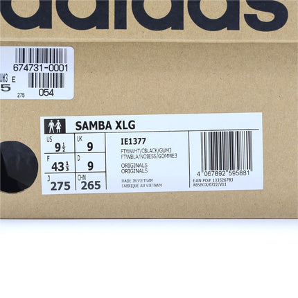 IE1377 adidas Originals Samba XLG White Core Black Gum Brown Grey (Men's)