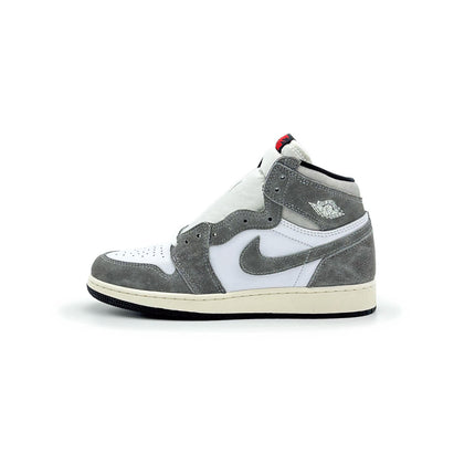 FD1437-051 Nike GS Air Jordan 1 Retro High OG Washed Black Light Smoke Grey Sail