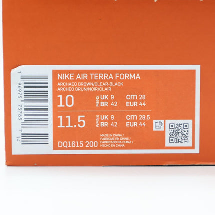 Size 10 - DQ1615-200 Nike Off-White x Air Terra Forma Archaeo Brown