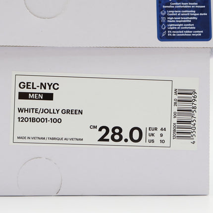 1201B001-100 Hidden NY Asics Gel-NYC White Green (Men's)