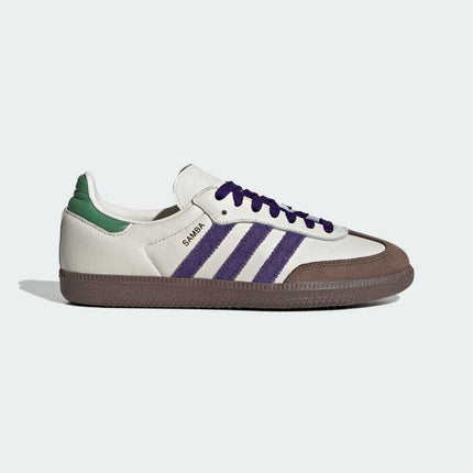 ID8349 adidas Originals Samba OG Off White Collegiate Purple Preloved (Women's)