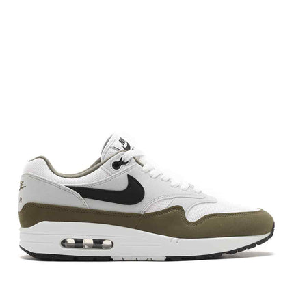 FD9082-102 Nike Air Max 1 White Black Pure Platinum Medium Olive (Men's)