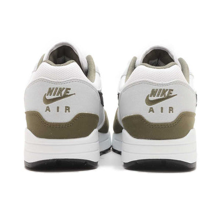 FD9082-102 Nike Air Max 1 White Black Pure Platinum Medium Olive (Men's)