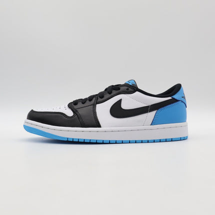 CZ0790-104 Nike Air Jordan 1 Low OG Black and Dark Powder Blue UNC (Men's)