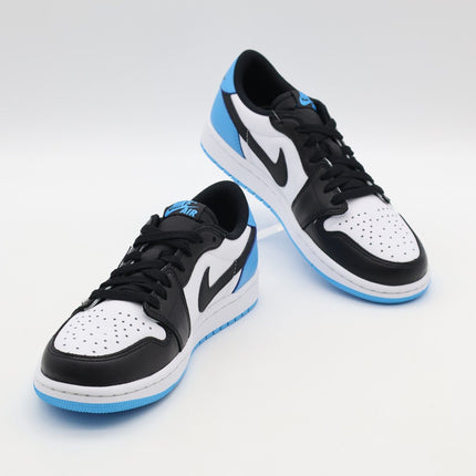 CZ0790-104 Nike Air Jordan 1 Low OG Black and Dark Powder Blue UNC (Men's)