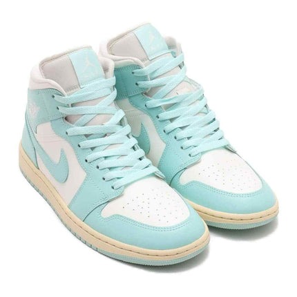 BQ6472-132 Nike Air Jordan 1 Mid Light Dew (Women's)