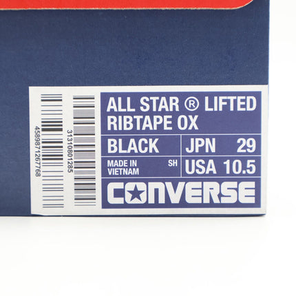 31310801 Converse All Star R Lifted Ribtape OX Black (Men's)