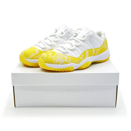 AH7860-107 Nike Air Jordan 11 Retro Low Yellow Snake Skin Gold (Women's)