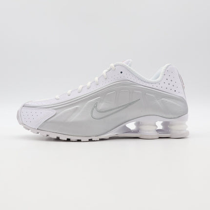 AR3565-101 Nike Shox R4 White Metallic Silver Max Orange (Women's)