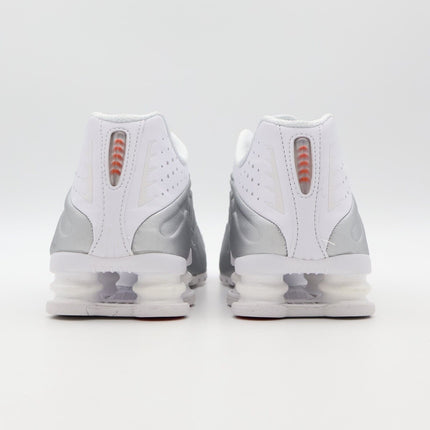 AR3565-101 Nike Shox R4 White Metallic Silver Max Orange (Women's)