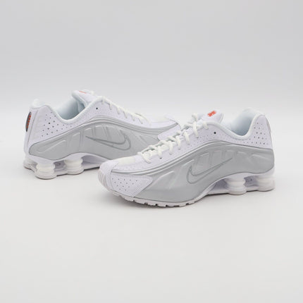 AR3565-101 Nike Shox R4 White Metallic Silver Max Orange (Women's)