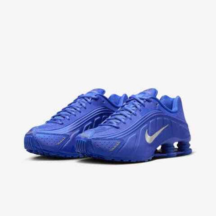 HJ7303-445 Nike Women's Shox R4 Racer Blue and Metallic Silver (Women's)