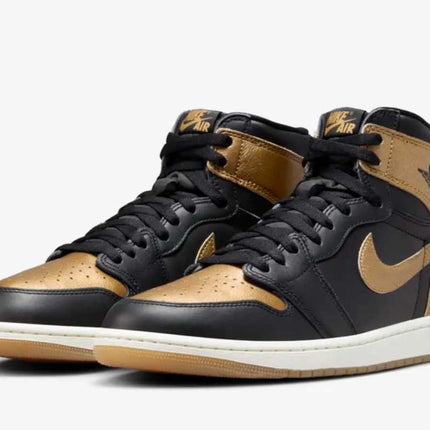 FD1437-071 Nike GS Air Jordan 1 Retro High OG Black and Gold