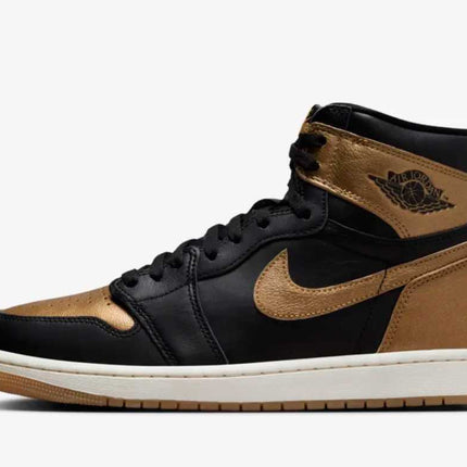 FD1437-071 Nike GS Air Jordan 1 Retro High OG Black and Gold