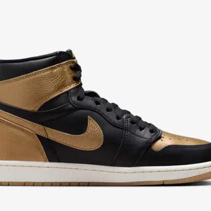 FD1437-071 Nike GS Air Jordan 1 Retro High OG Black and Gold