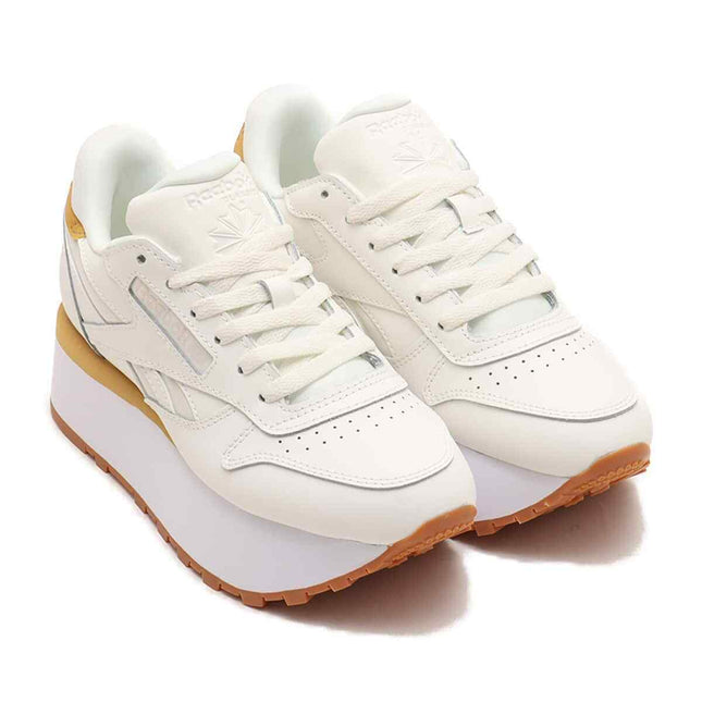 100207943 Reebok Classic Leather Triple Lift Chalk Orange (Women's)