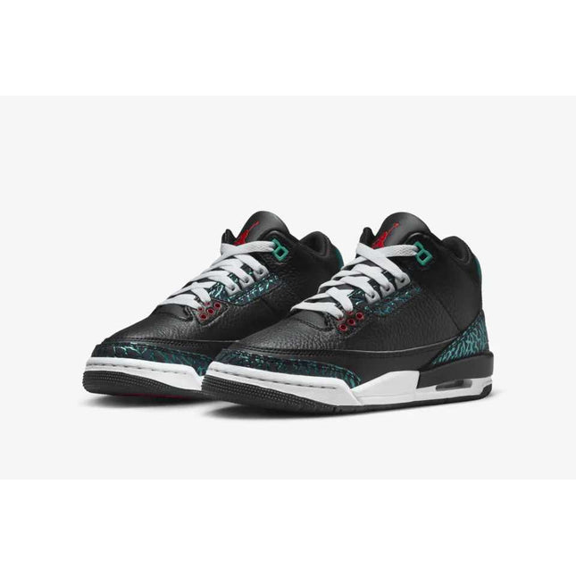 FV5437-001 Nike GS Air Jordan 3 Retro Black and Hyper Jade