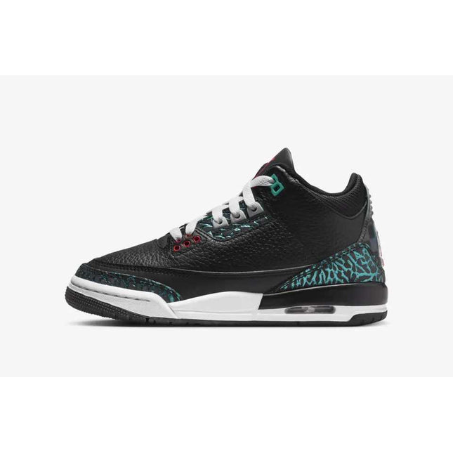 FV5437-001 Nike GS Air Jordan 3 Retro Black and Hyper Jade