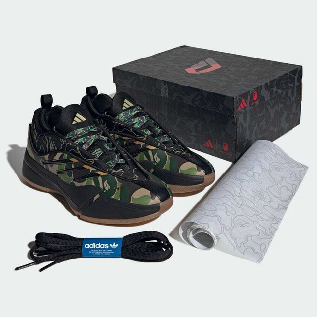 JH6358 A BATHING APE adidas Dame 9 Core Black (Men's)