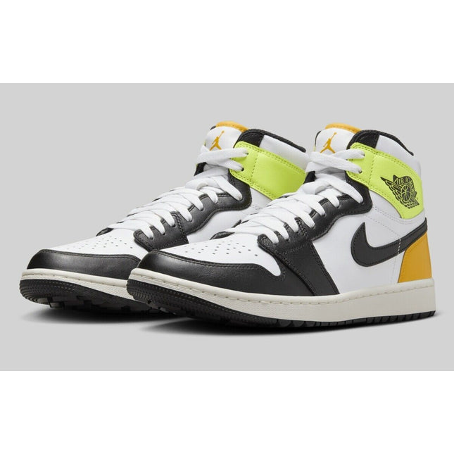 DQ0660-105 Nike Air Jordan 1 High Golf White University Gold Volt Black (Men's)