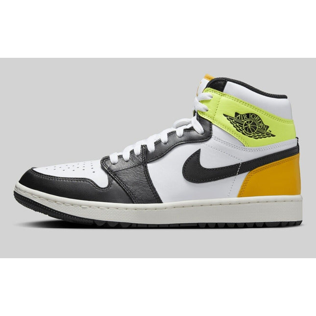 DQ0660-105 Nike Air Jordan 1 High Golf White University Gold Volt Black (Men's)