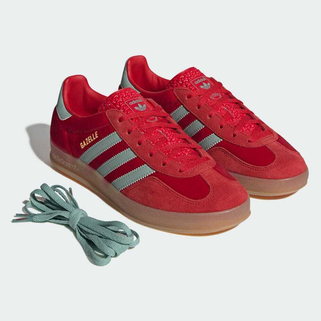 IG6786 adidas Originals Gazelle Indoor Better Scarlet Hazy Green Gum (Women's)