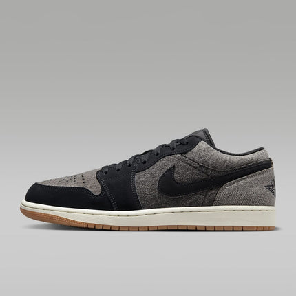 HJ4360-001 Nike Air Jordan 1 Low Black Denim (Men's)