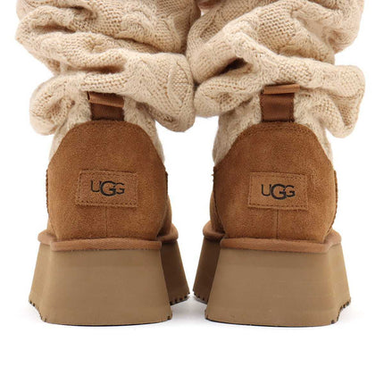 1144044-CHE UGG Women's Classic Sweater Letter Tall Chestnut (Women's)