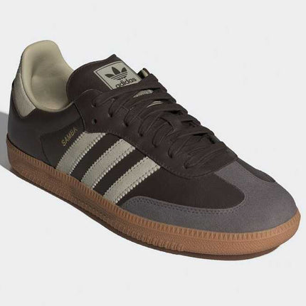 ID1481 adidas Originals Samba OG Brown Putty Grey Gold Metallic (Men's)