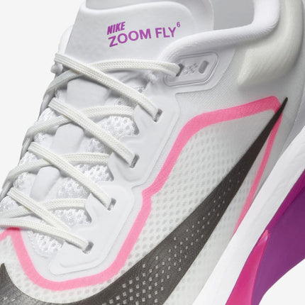 FN8454-101 Nike Zoom Fly 6 White Vivid Grape Hyper Pink Black (Men's)