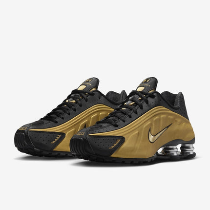 AR3565-005 Nike Shox R4 Black Metallic Gold Silver (Women's)