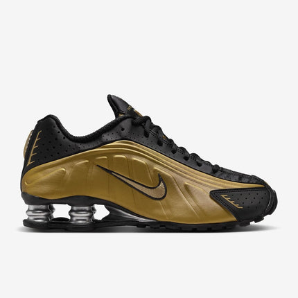 AR3565-005 Nike Shox R4 Black Metallic Gold Silver (Women's)