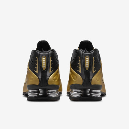 AR3565-005 Nike Shox R4 Black Metallic Gold Silver (Women's)