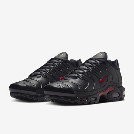 FZ3038-001 Nike Air Max Plus Premium Black Metallic Gold University Red (Men's)