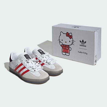 II0013 Hello Kitty adidas Originals Gazelle Indoor Footwear White Red (Women's)