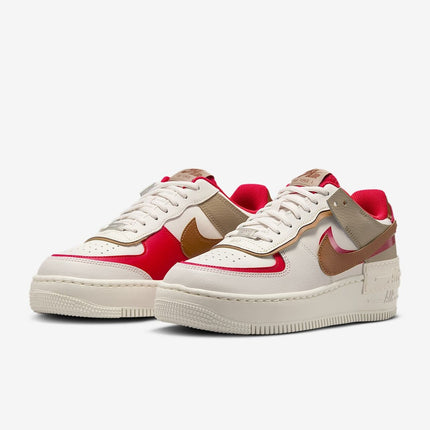 HQ3400-030 Nike Air Force 1 Shadow Phantom Fire Red Khaki Light (Women's )