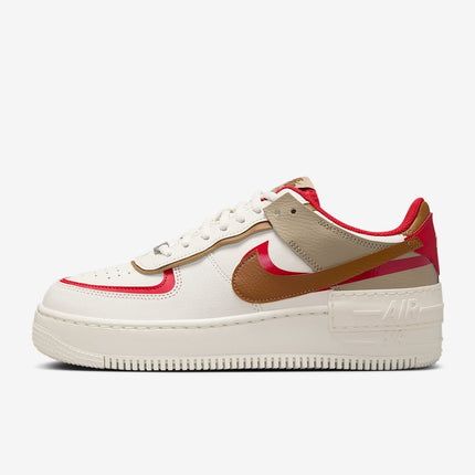 HQ3400-030 Nike Air Force 1 Shadow Phantom Fire Red Khaki Light (Women's )