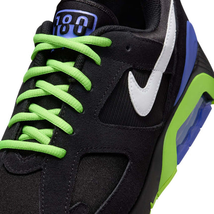 FZ3058-001 Nike Air Max 180 Black White Action Green (Men's)