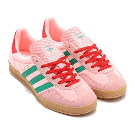 JI2713 adidas Originals Gazelle Indoor Court Green Glow Pink Gum (Women's)