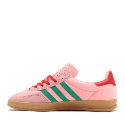 JI2713 adidas Originals Gazelle Indoor Court Green Glow Pink Gum (Women's)