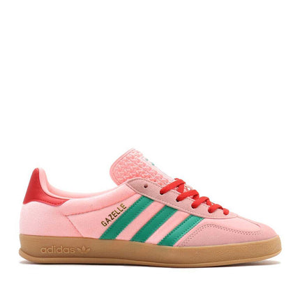 JI2713 adidas Originals Gazelle Indoor Court Green Glow Pink Gum (Women's)