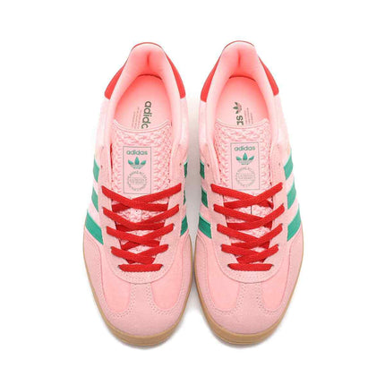 JI2713 adidas Originals Gazelle Indoor Court Green Glow Pink Gum (Women's)